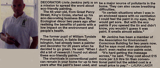 Chris Jenkins: Ecological Painter and Decorator: London-E